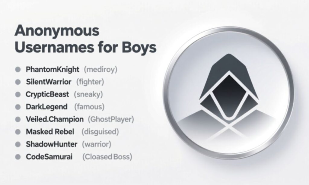 Anonymous Usernames for Boys