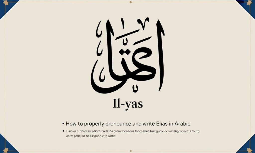 How to Properly Pronounce and Write Elias in Arabic