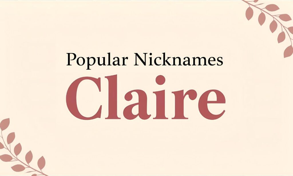 Popular Nicknames for the Name Claire
