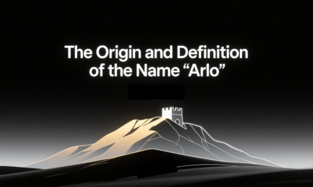 The Origin and Definition of the Name "Arlo"