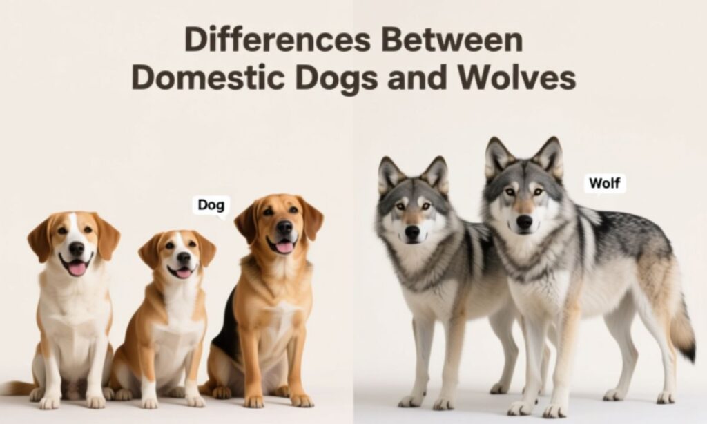 Differences Between Domestic Dogs and Wolves