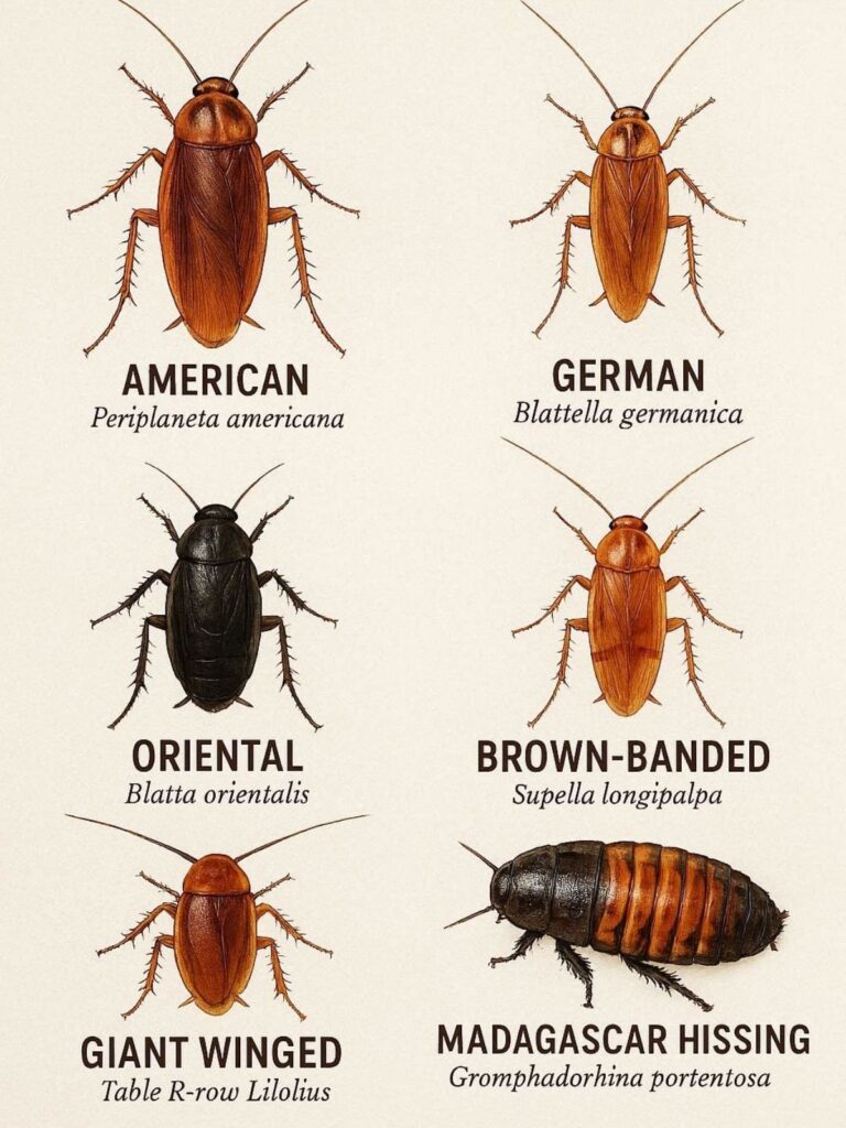 Different Types of Cockroach and Their Scientific Names