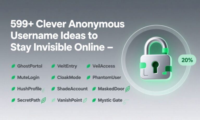 599+ Clever Anonymous Username Ideas to Stay Invisible Online