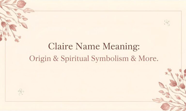 Claire Name Meaning: Origin & Spiritual Symbolism & More