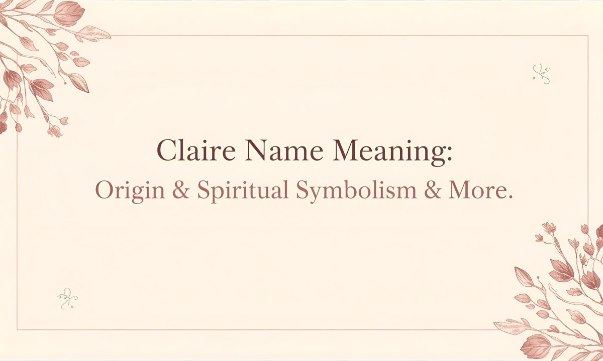 Claire Name Meaning: Origin & Spiritual Symbolism & More
